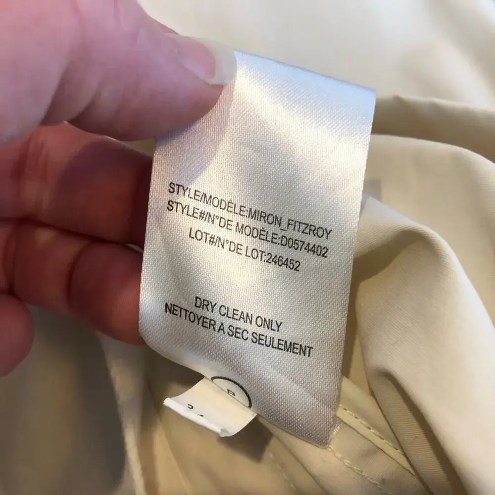 Theory Miron Fitzroy light tan cream full zip utility jacket size Medium